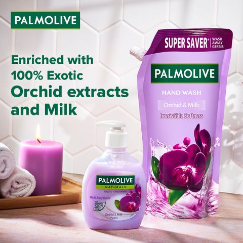 PALMOLIVE Orchid & Milk Saver Pack Hand Wash Pouch (750 ml) - Image 5