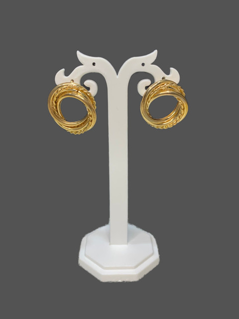 Triock Earring Display Stand Tree Type Combo (Pack of 3) White