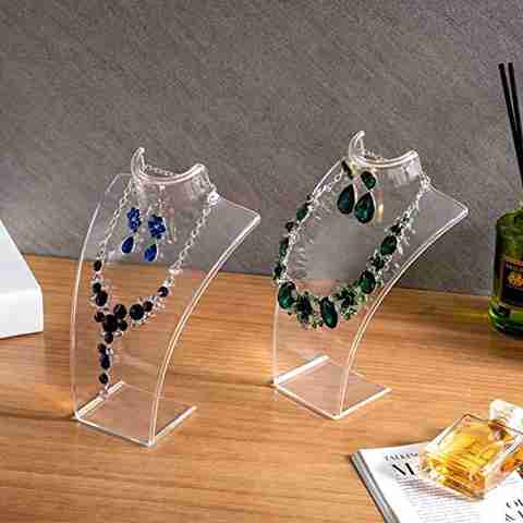 Triock Jewellery Necklace Display Stand Inch (Clear) Jewellery Organizer