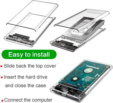 STORITE Hard Drive Enclosure, USB C to SATA III External HDD