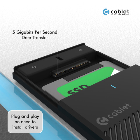 Cablet USB To SATA III inch HDD/SSD Enclosure for 7mm and