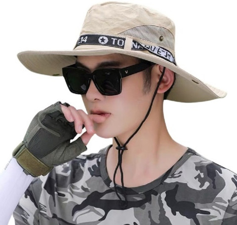 AlexVyan Round Hats Wide Brim Summer Cap UV Protection Breathable