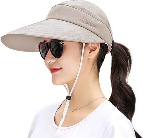 AlexVyan Women Wide Brim 360 UV Protection Sun Hat Sunvisor
