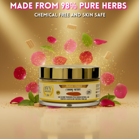 SVV ORGANICS 24 Herbal Javadhu Powder for Pooja, Meditation & Body ...