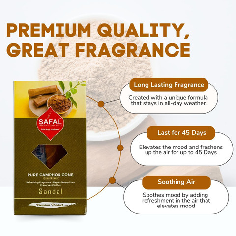 Safal Camphor Cone for Home kapoor air freshener for car Pack