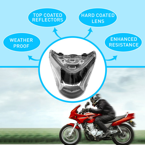 Amazon Glamour Bike Headlight Bulb Uno Minda RH-120-HLA-LED Head