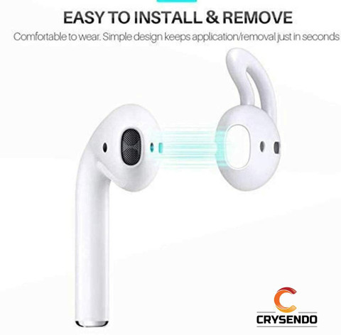 Crysendo Compatible with AirPods 1/2 Silicone Earbuds Eartips