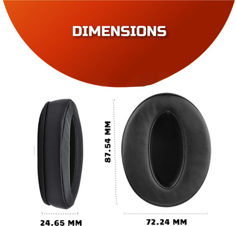 Crysendo Sennheiser HD 350 BT/HD BT/HD BTNC 458 BT (1  Pair) Over The Ear Headphone Cushion