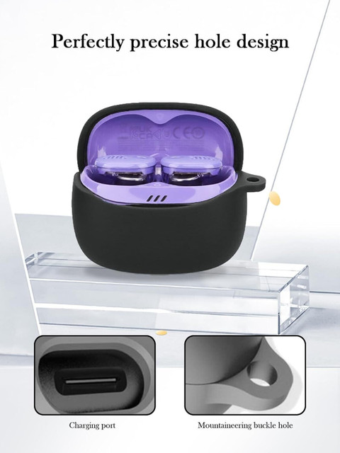 REIOX Silicone Press and Release Earbuds Case For Jbl Tune Beam Silicone  Case Cover