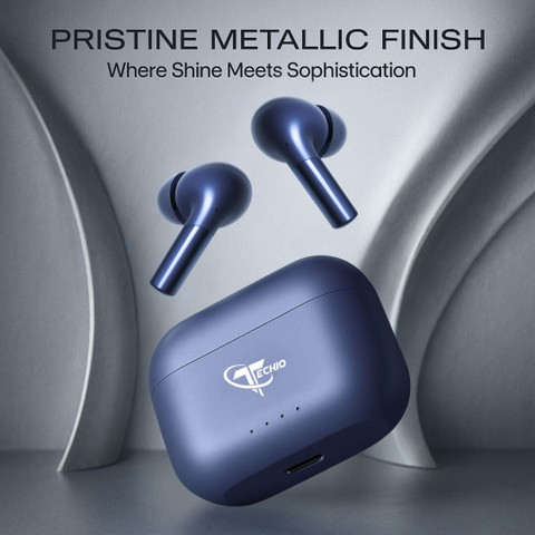 Techio ClearPods Wireless Earbuds with Bluetooth, ENC Mic