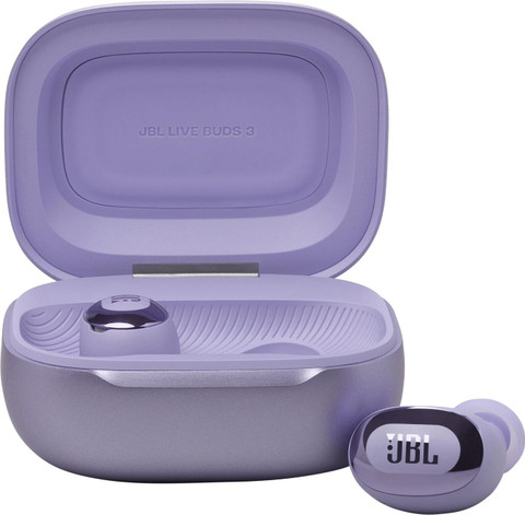 美品 JBL Runtime SmartCase,40H TWS, ANC Audio LDAC Hi-Res 3, Buds Live JBL ディスプレイ搭載 パープル 3 BUDS LIVE イヤホン