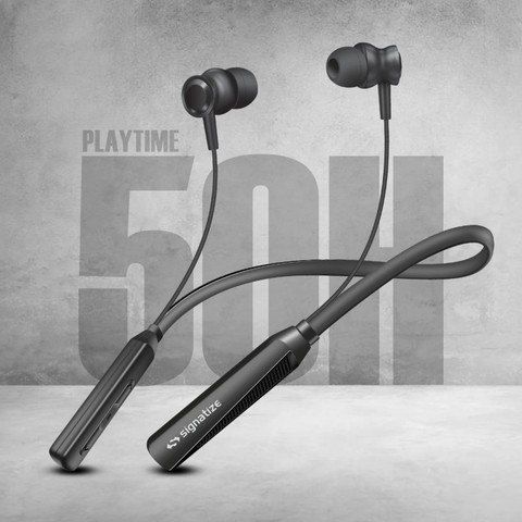 SIGNATIZE Wireless in-Ear Neckband Bluetooth Earphones with 10mm