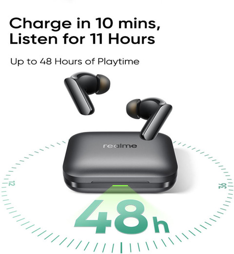 realme Buds Air 7 Pro with 53dB ANC,360 Spatial Audio, 48hrs Playback ...