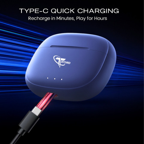 Techio ClearPods Wireless Earbuds with Bluetooth, ENC Mic