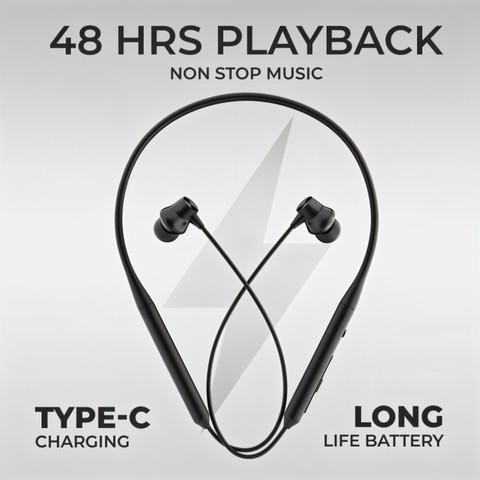 Wireless Bluetooth Mi Neck Headphones 60 Hours Playtime With Deep