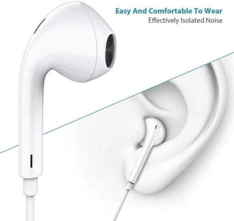 Bxeno Type C Earphone with Mic for S22 Ultra,Tab S8, A53 5G,Z Fold3,  S21[WHITE5] Wired