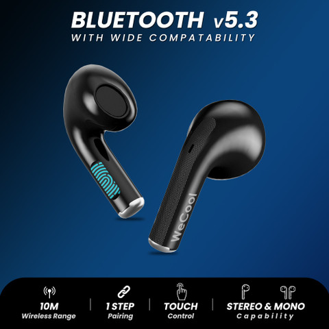 WeCool Moonwalk M3 True Wireless Bluetooth Earbuds with 30 Hrs Playtime and  13mm driver Bluetooth