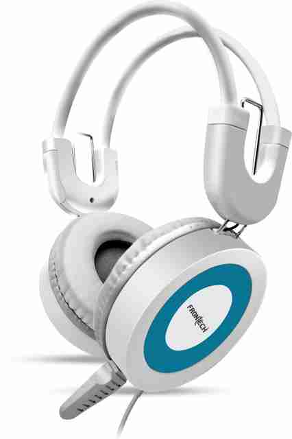 Frontech Wired Multimedia Headphones with Mic Dual Audio Jack|  Adjustable Wired