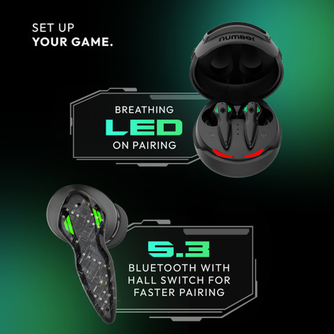 Number Super Buds Pro GT9 Helmet MEMS ENC Gaming TWS, 48 Hrs