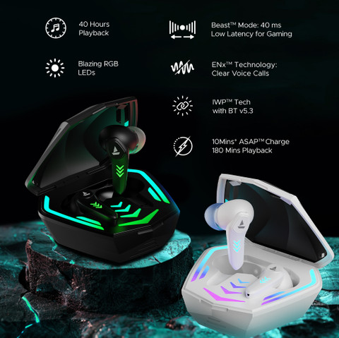 boAt Immortal 131 w/ Beast Mode(40ms Low Latency), 40 Hours Playback RGB  Lights Bluetooth - Main Image