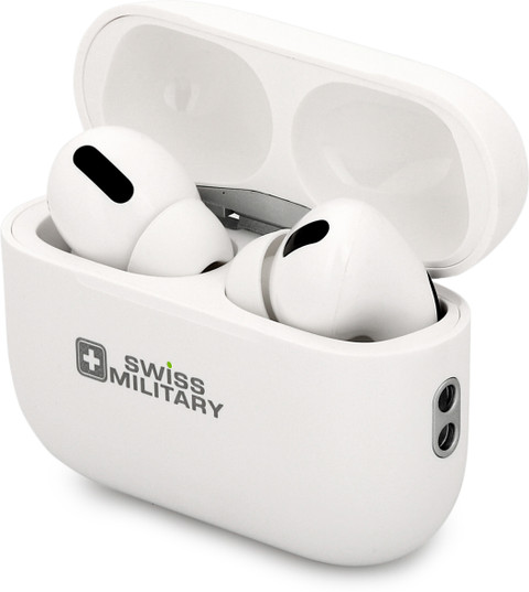 SWISS MILITARY PODSPROMAX TWS Wireless Earphones, 20-Hour Playtime