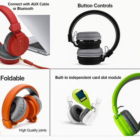 ✳️ NHZP-W63D BLUETOOTH 2022✳️ DZPRO SH-12 Wireless Headphone Bluetooth & Wired Price in India