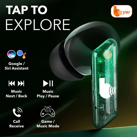 byer X8-KATANA Gaming Earbuds,45msLatency,40H playtime,Made in  Bluetooth Gaming