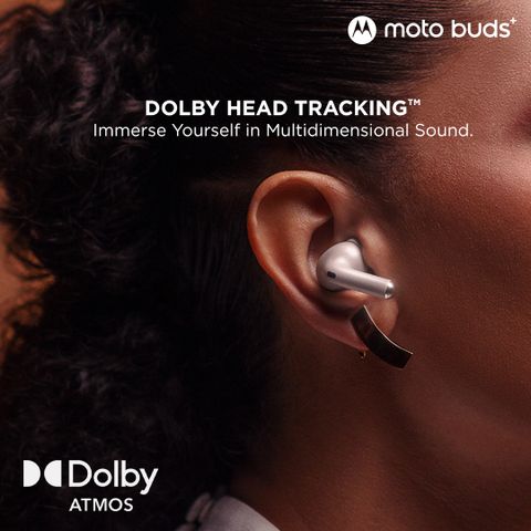 MOTOROLA buds+|Sound by Bose, Dual Dynamic Drivers, 48dB ANC, Dolby Head Tracking Bluetooth Headset (Beach Sand, True Wireless) - Image 8