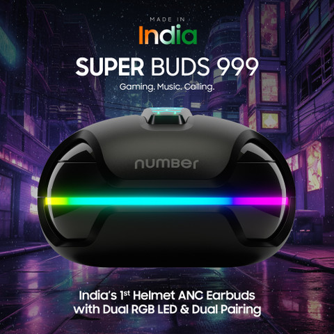 Number Super Buds 999 40dB ANC Gaming TWS Earbuds,4 Mic ENC, 35ms