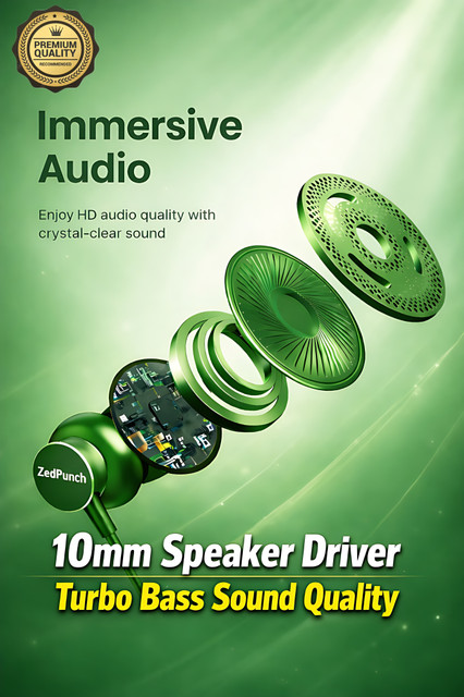 チャチャ丸　　E とD ZedPunch Type-C Magnetic Wired Earphones With Mic & Button Control