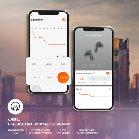 JBL Tune Beam Active Noise Cancellation, 48H playtime, Speed