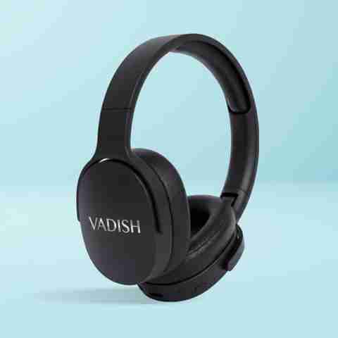 vadish Premium Quality Audio Luxurious Comfort Crystal Clear Sound Super Bass Bluetooth Headset (Black, On the Ear) - Image 5