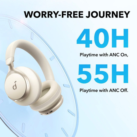 Soundcore by Anker Space One, 40H ANC Playtime, LDAC Hi-Res