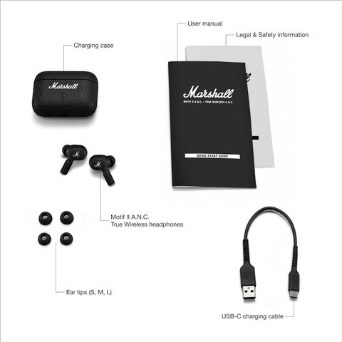 Marshall Motif II ANC , 30HRS Playtime Bluetooth Price in India
