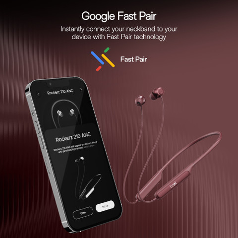 boAt Rockerz 210 ANC w/ 30dB Active Noise Cancellation, AI- ENx