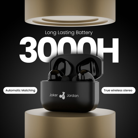 Joker And Jordan TWS Earbuds with 100 HRS Playtime,(50ms Low