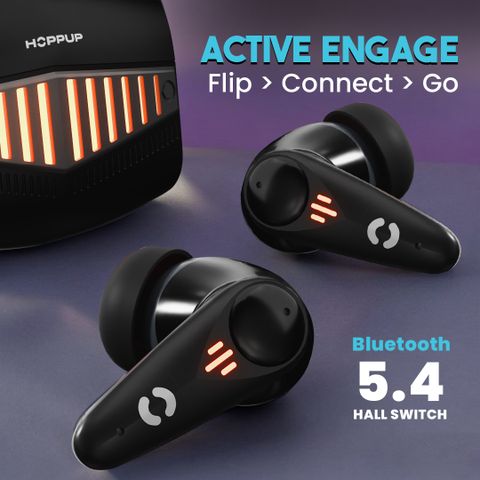 HOPPUP Gaming Earbuds with 35MS Low Latency, 13MM Drivers & Quad Mic ENC Bluetooth Gaming Headset (Black, Grey, True Wireless) - Image 4