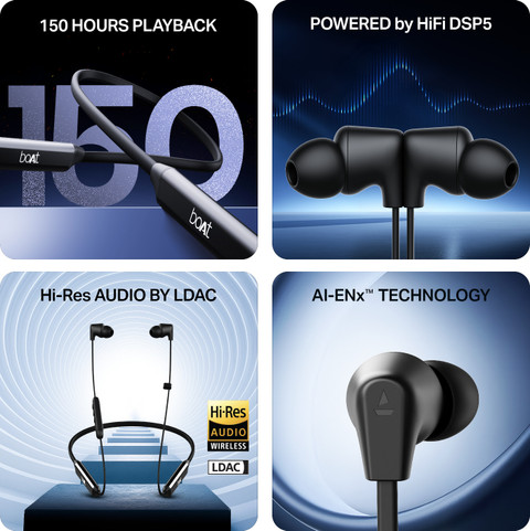 boAt Rockerz Trinity Gen2,150H Battery,Hi-Res Audio LDAC,Stream Ad