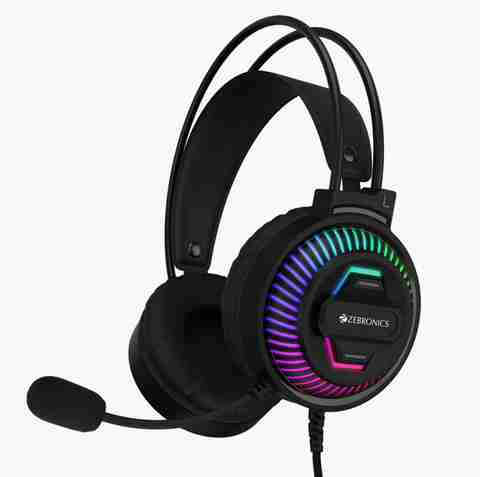 Zebronics Purple Headphones Gaming Wireless Headphones Headset