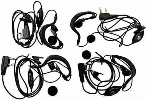 BLUELEX Walkie Talkie Earphone Microphone Set of 4 PiecesTwo Way