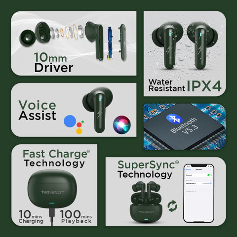 Fire Bolt Bolt Bluetooth Earpiece Fire Pods Ninja Pro 403 TWS With