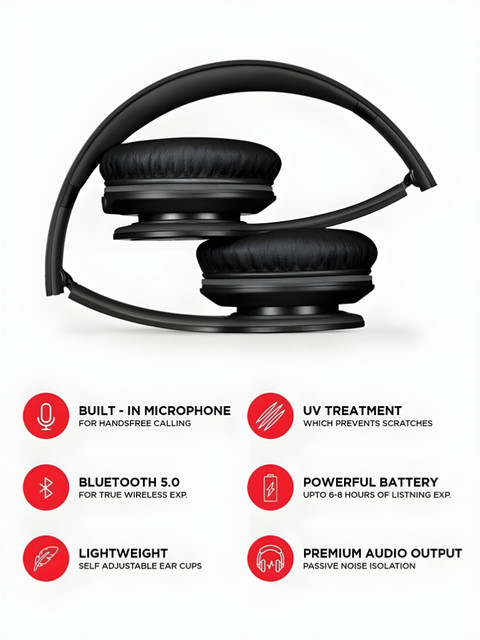 AIZINA Foldable Bluetooth Headphones with HD Sound and Adjustable Mic for  Gamers_P3 Bluetooth Wired