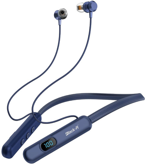 black-r R-004 in Ear Bluetooth Neckband Earphones with Upto 150