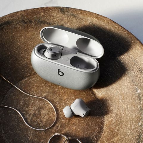 Beats Studio Buds + Silver with Active Noise Cancellation