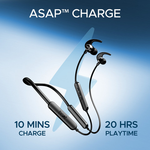 boAt Rockerz 255 Pro+, 60H Battery, ASAP Charge, Stream Ad Free Music via  App Support Bluetooth