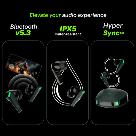 Noise Buds Combat Z with 50 Hours Playtime, Ultra-low Latency(35ms), Quad  Mic ENC Bluetooth