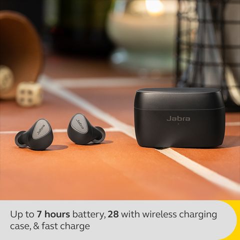 JABRA Elite 5 Headsets with ANC, Multipoint, 6-mic call technology