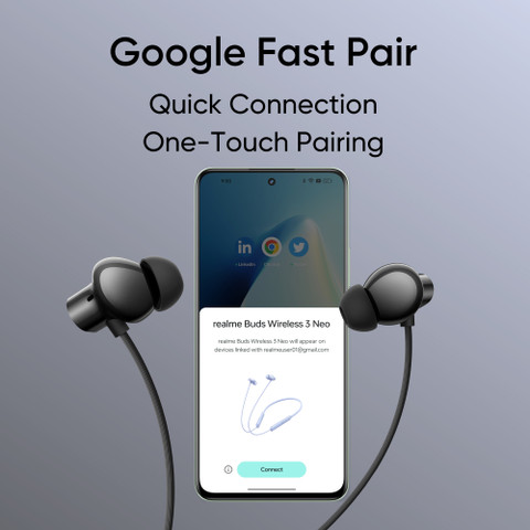 realme Buds Wireless Neo with Driver, 32 hrs Playback