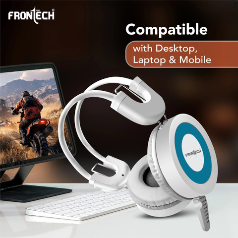 Frontech Wired Multimedia Headphones with Mic Dual Audio