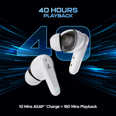 boAt Immortal 161 w/ Beast Mode(40ms Low Latency), 40 HRS Playback